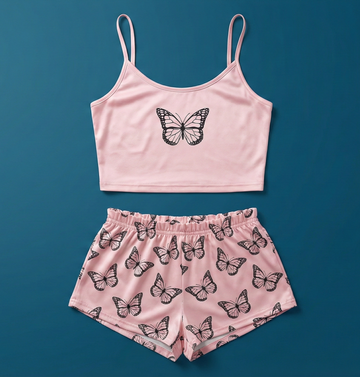 Conjunto Pijama Feminino 2 Peças – Borboleta